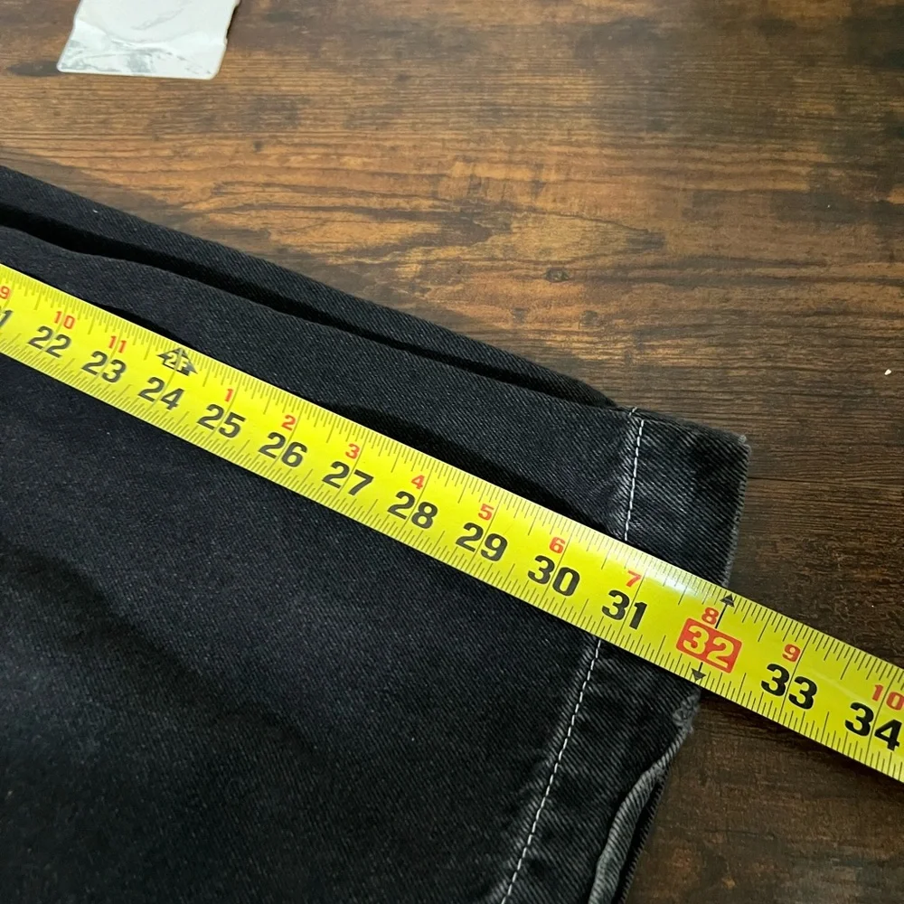 BDG Black Wide-Leg Cargo Pants with Contrast Stitching - Picture 9 of 10